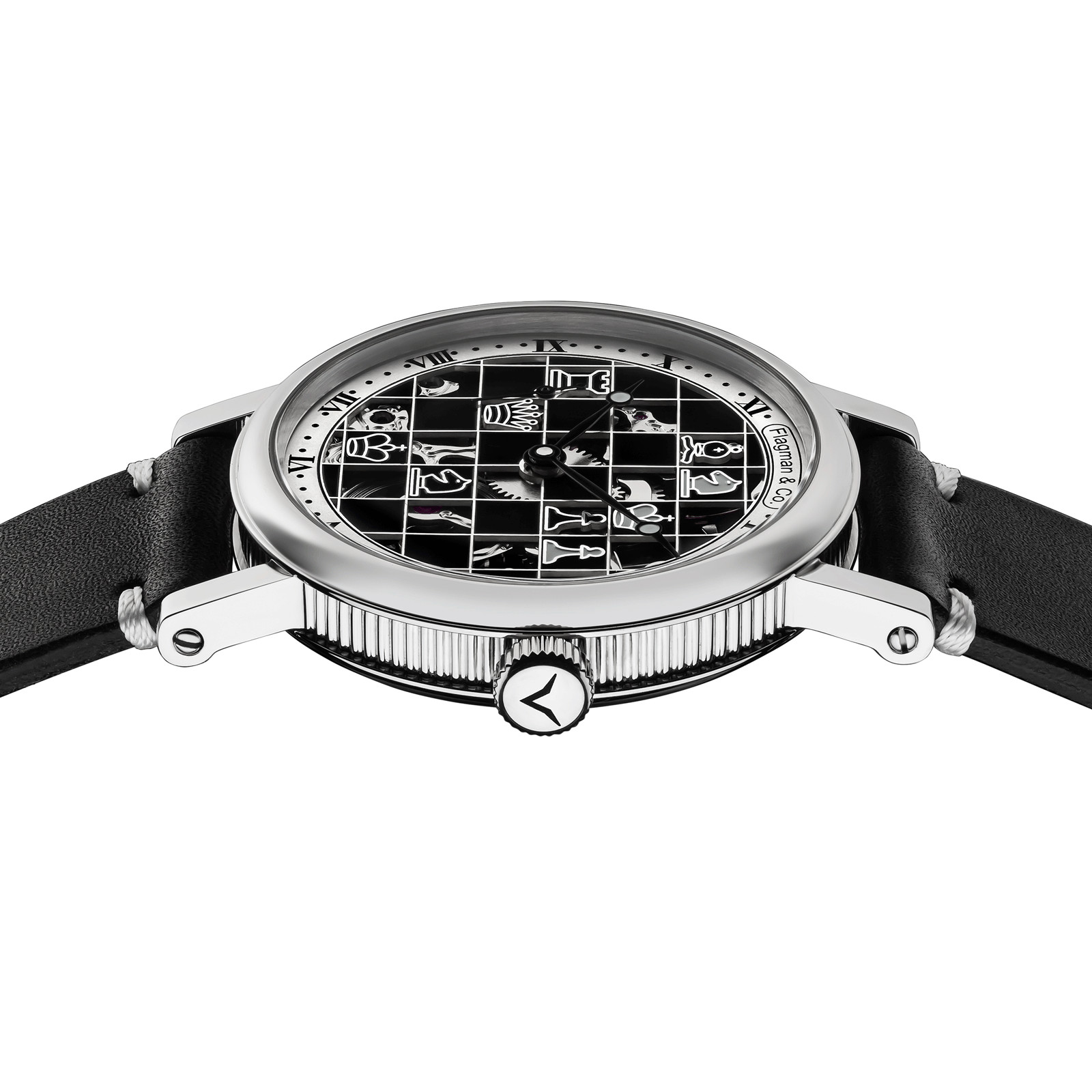 Сhess watch, Skeleton watch, Handmade watch, Mechanical watch, Artisan watch