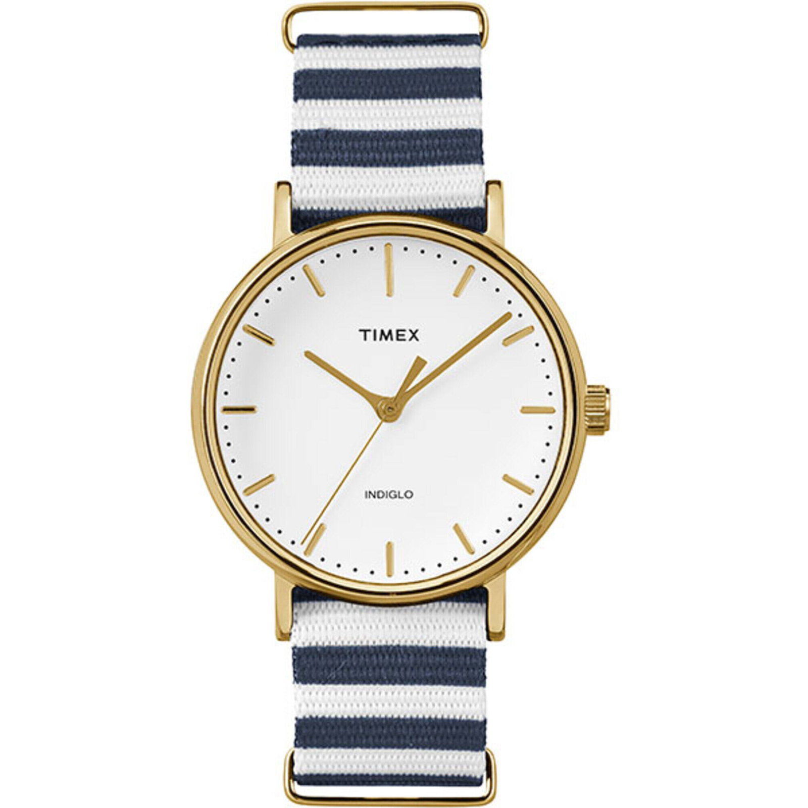 Timex Women’s Watch Weekender Fairfield Blue and White Nylon Strap TW2P91900