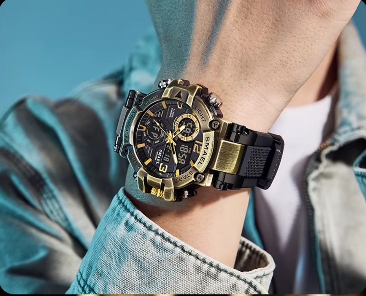 Oversized Chronograph Waterproof Digital Sport Shock Resistant WRIST WATCH 55mm
