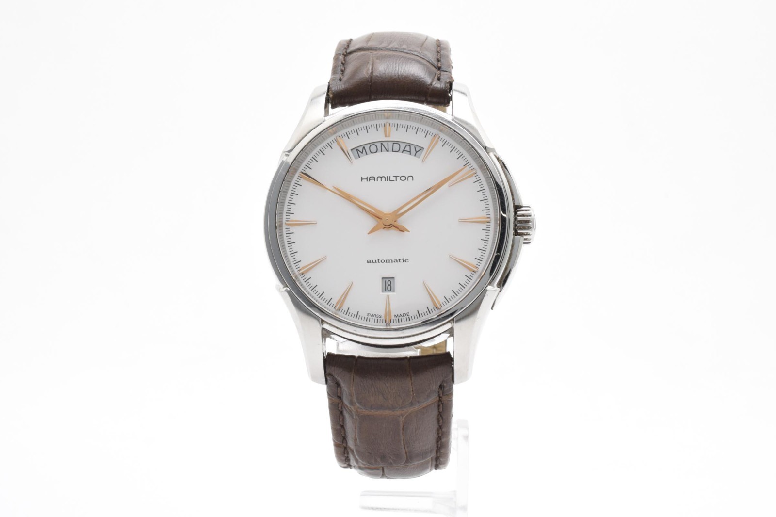 HAMILTON Jazzmaster H325050 White Dial 38mm Automatic Day Date Men’s Watch JAPAN