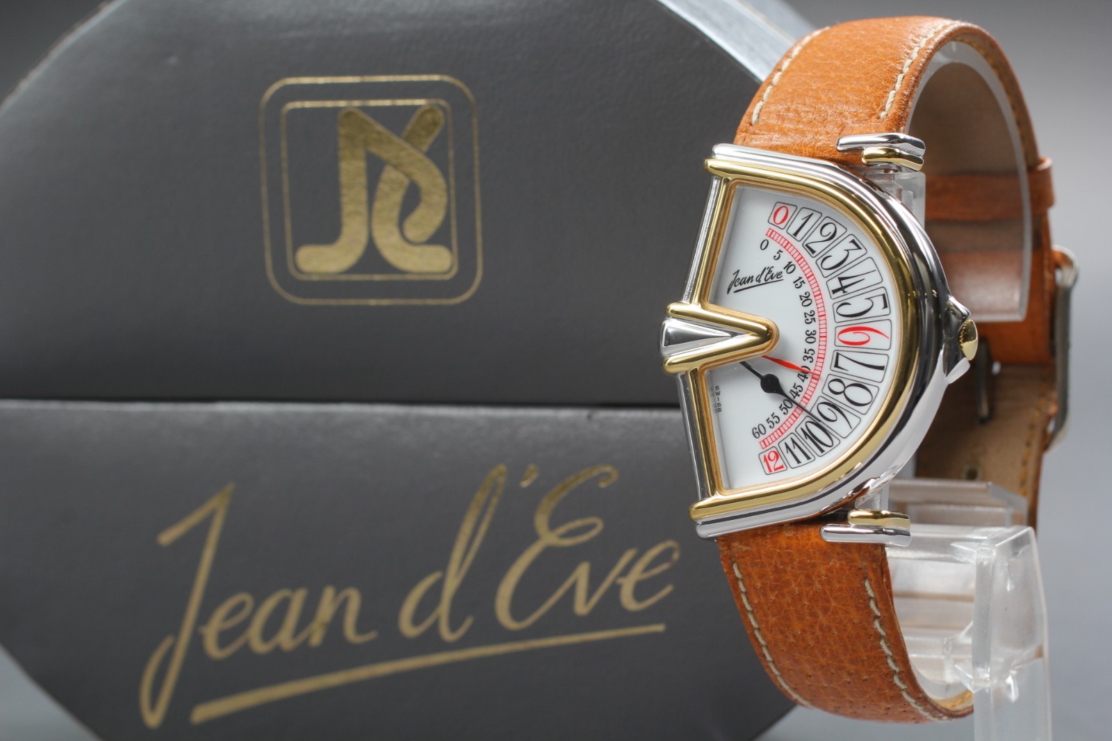 【Mint Full Set] Jean D’Eve Large Sectora Jump Hour Retrograde 31mm Quartz Watch