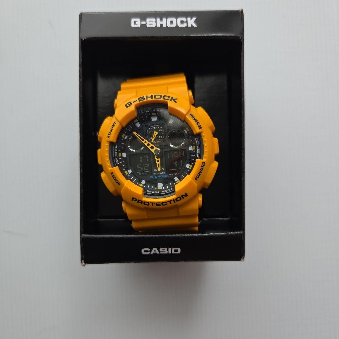 CASIO G-SHOCK GA-100A-9A Digital Orange Watch Shock Resistant New Japan