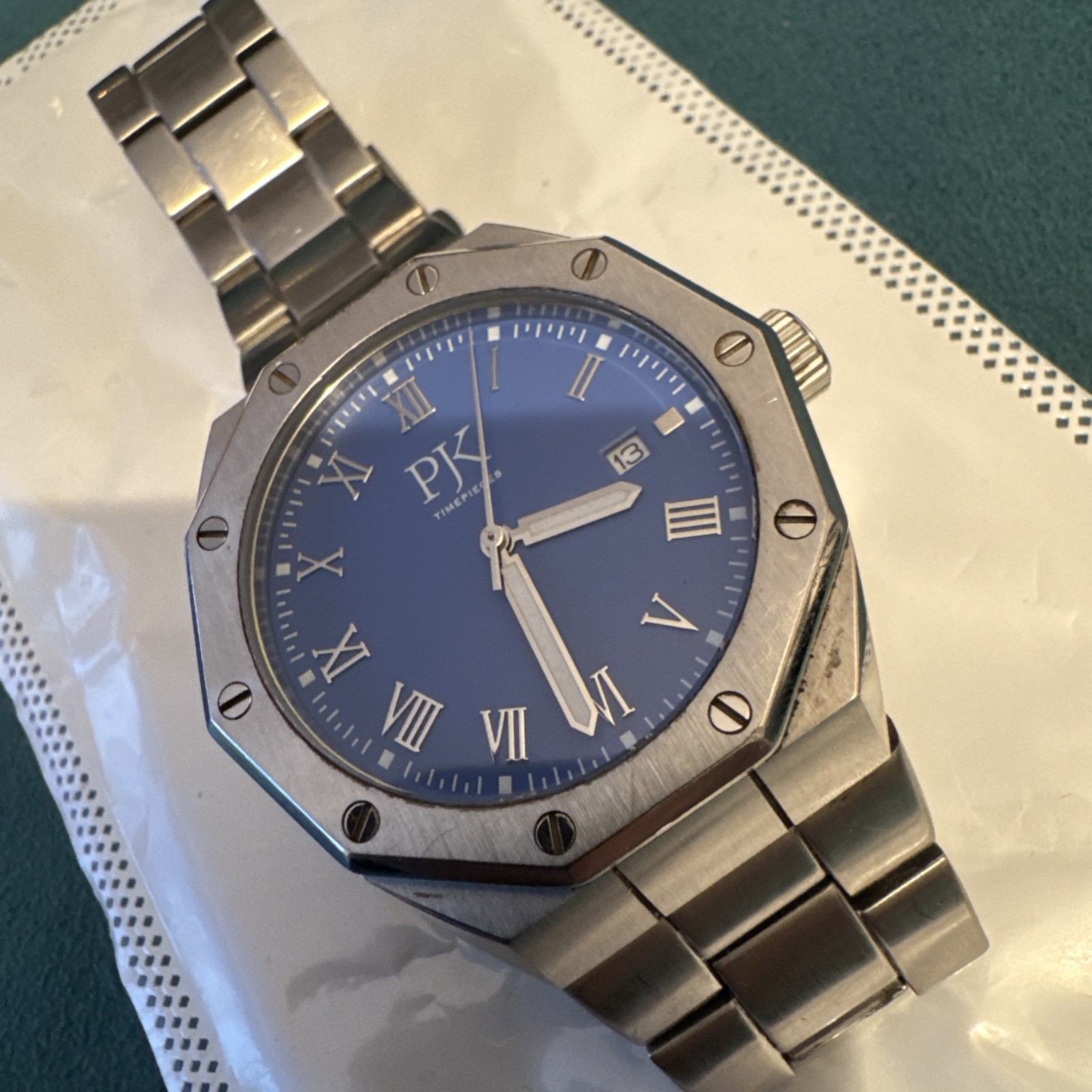 PJK timepieces Men’s 38.5mm Steel Watch – very rare Japan miyota