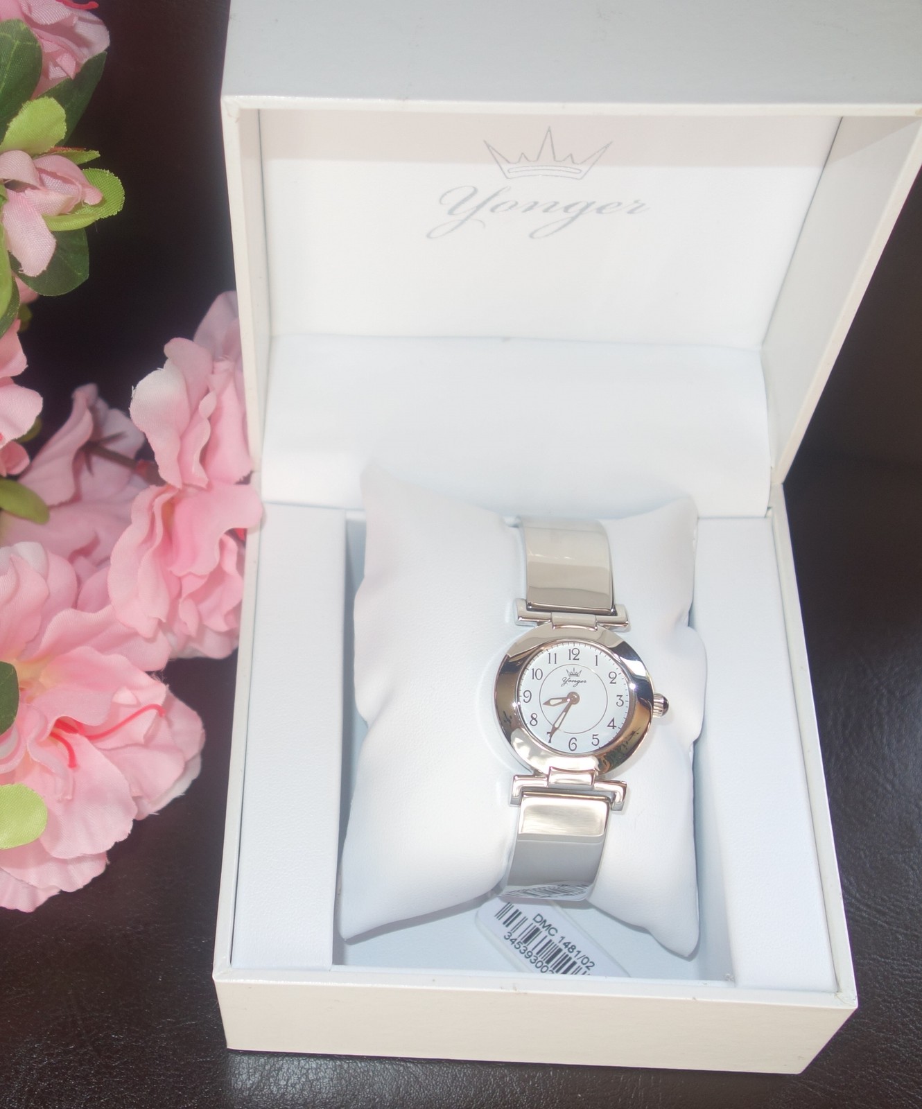 Yonger and Bresson DMC 1481/02 Round Steel white Dial watch new