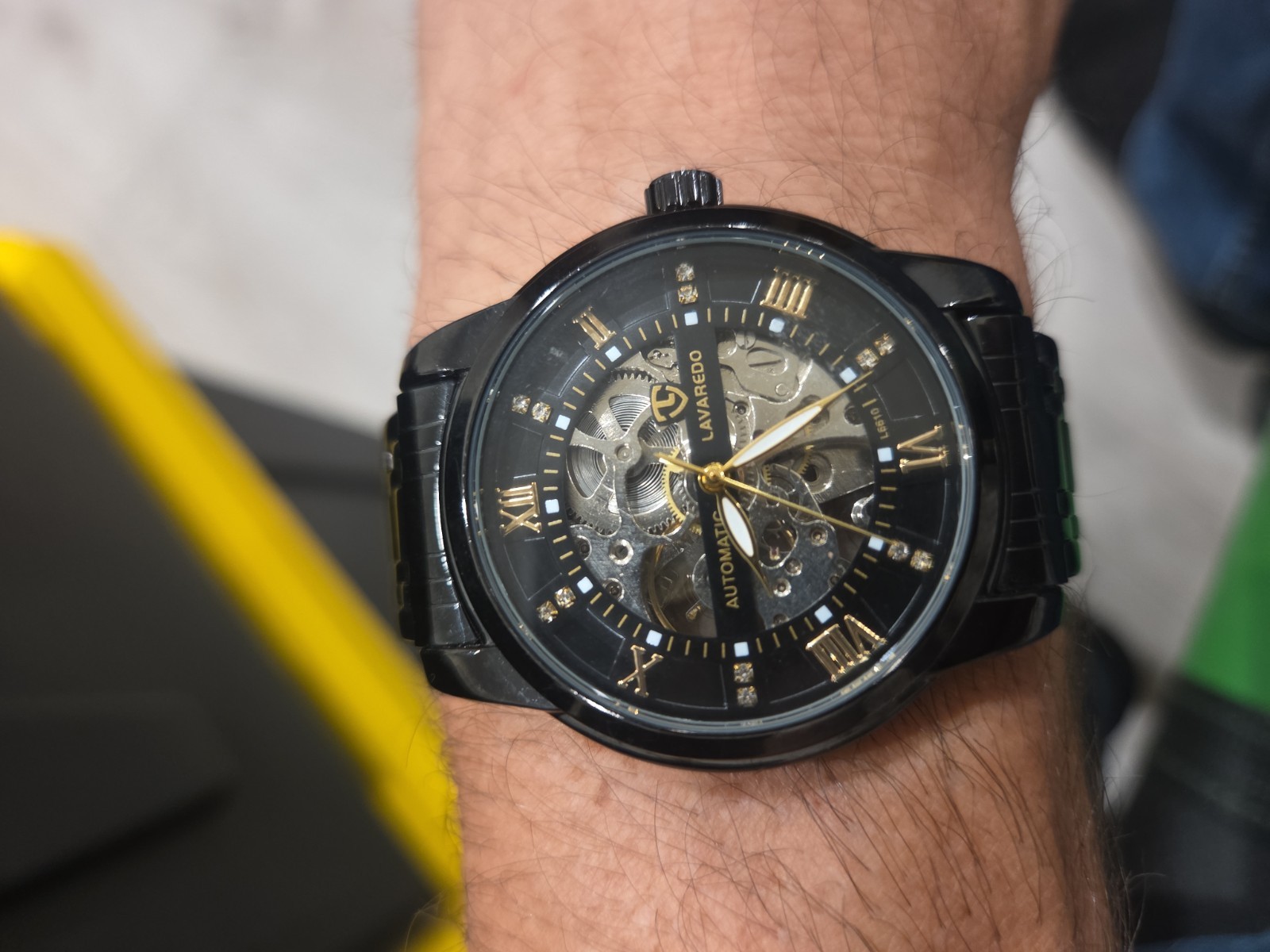 Automatic Lavaredo Luxury Skeleton Diamond Dial Stainless Steel Water-Resistant