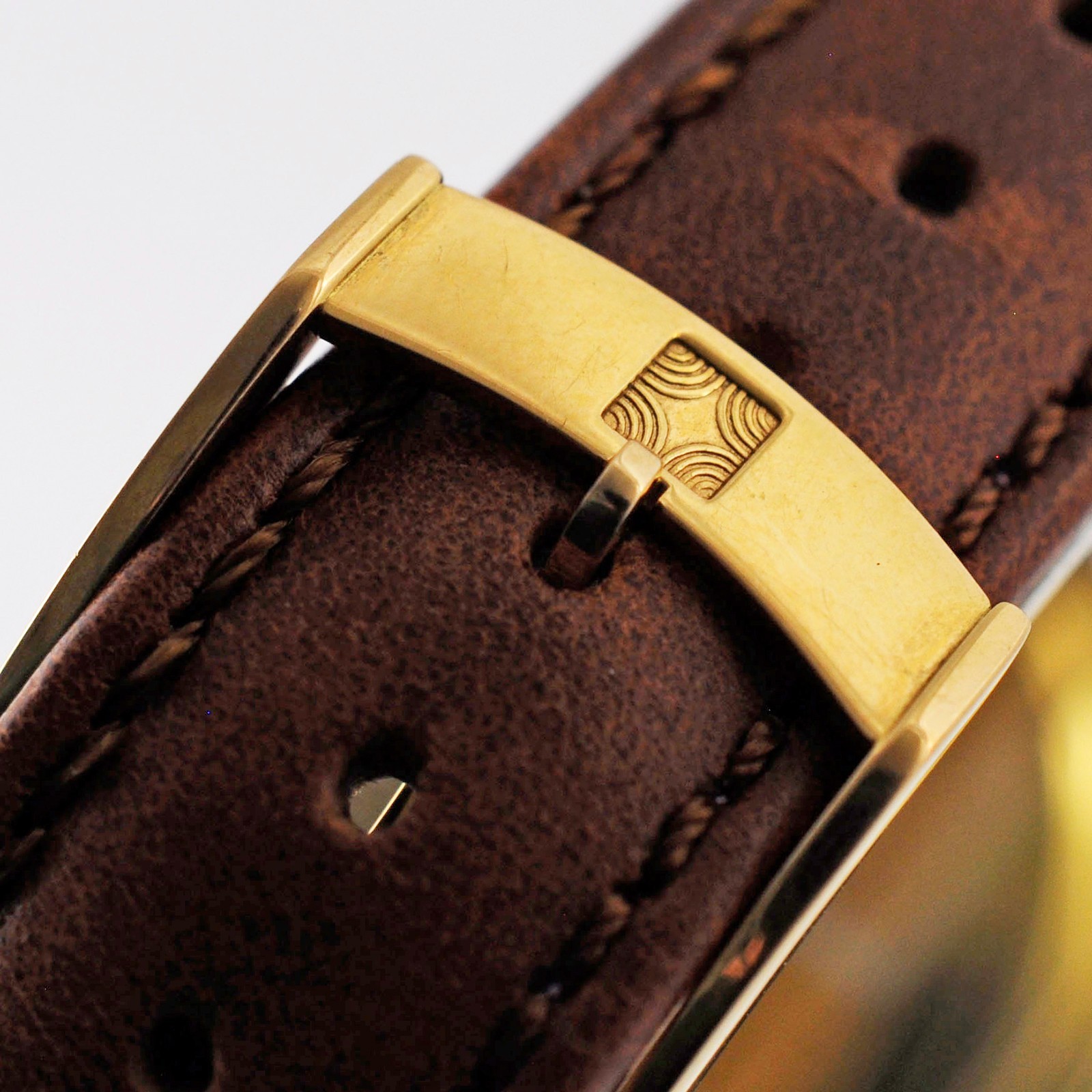 NO TARIFFS ZENITH CAPTAIN 18K SOLID YELLOW GOLD BUMPER AUTOMATIC DATE VINTAGE