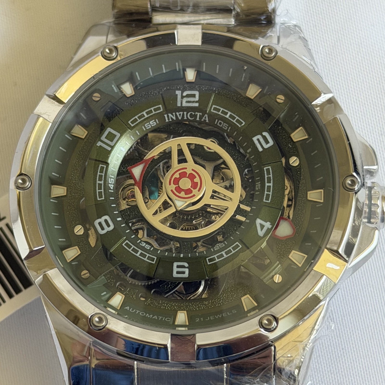 Invicta 70083 Racing Interpoint Men 43.5mm Steel Automatic Skeleton Watch New