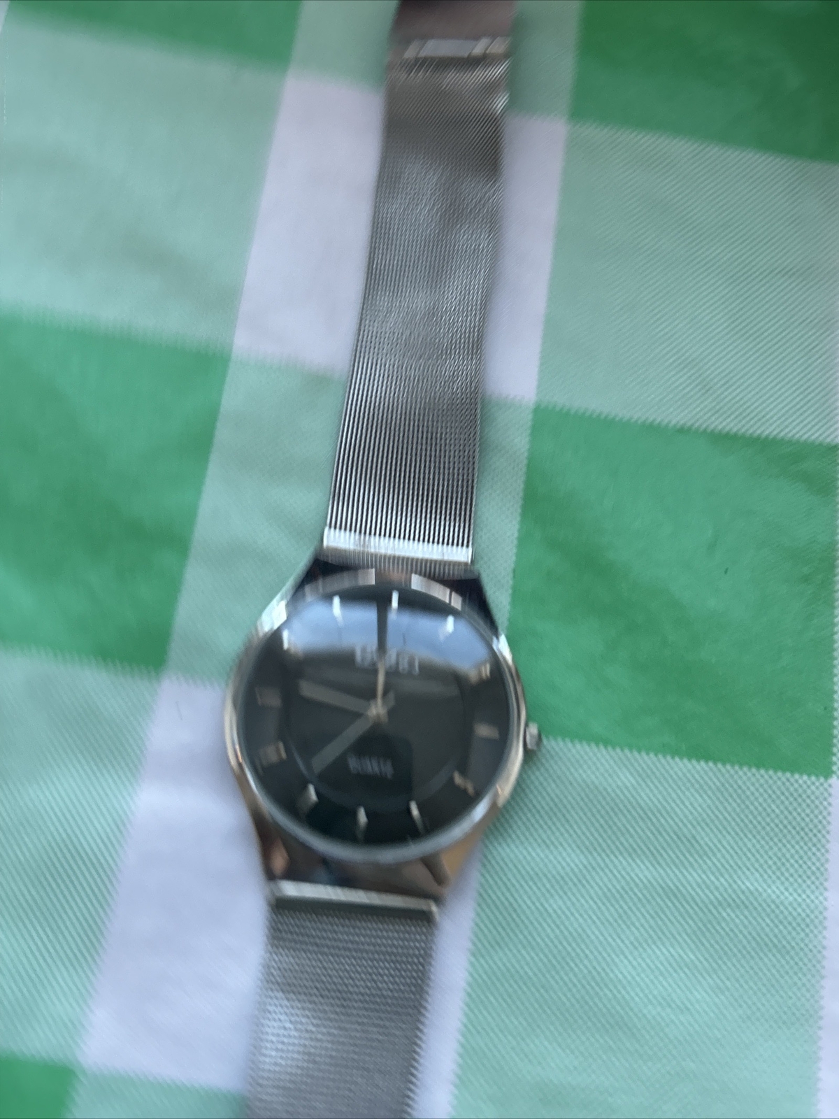 Libas Silver Tone Slim Adjustable Band Quartz Watch