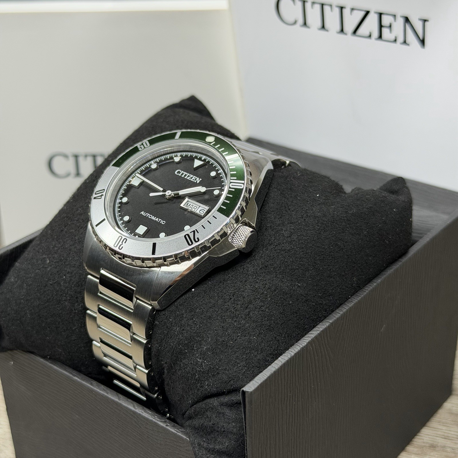 NEW✅AUTOMATIC✅ Citizen Day Date Black Dial Steel Men’s Watch NH7531-50E $675