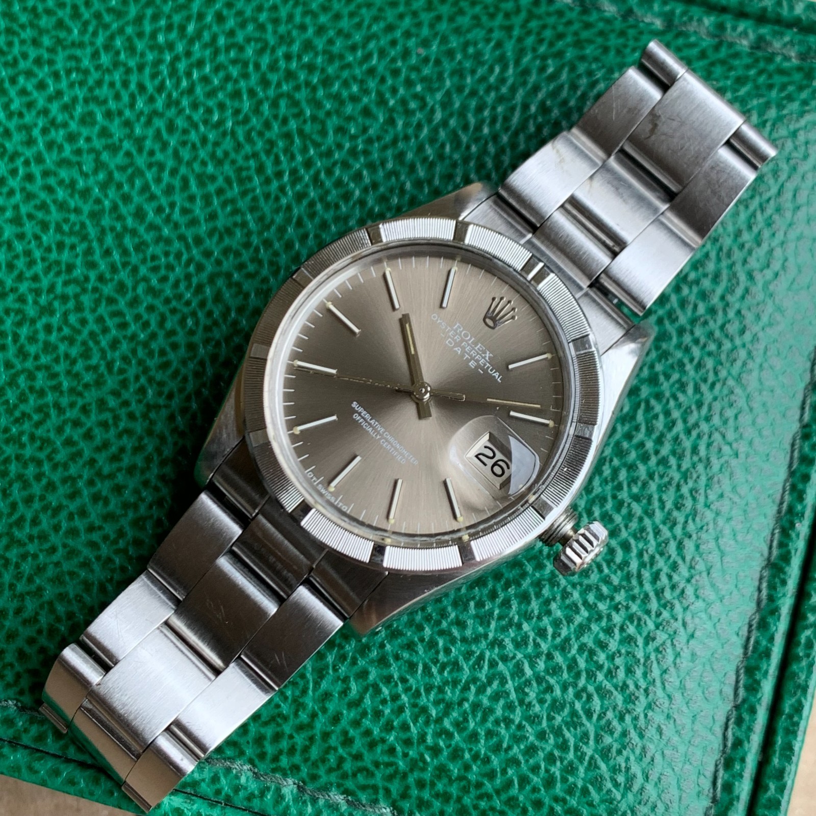 1979 Rolex Date Ref. 1501 – Rare Grey Sigma Dial – Automatic Steel Wristwatch