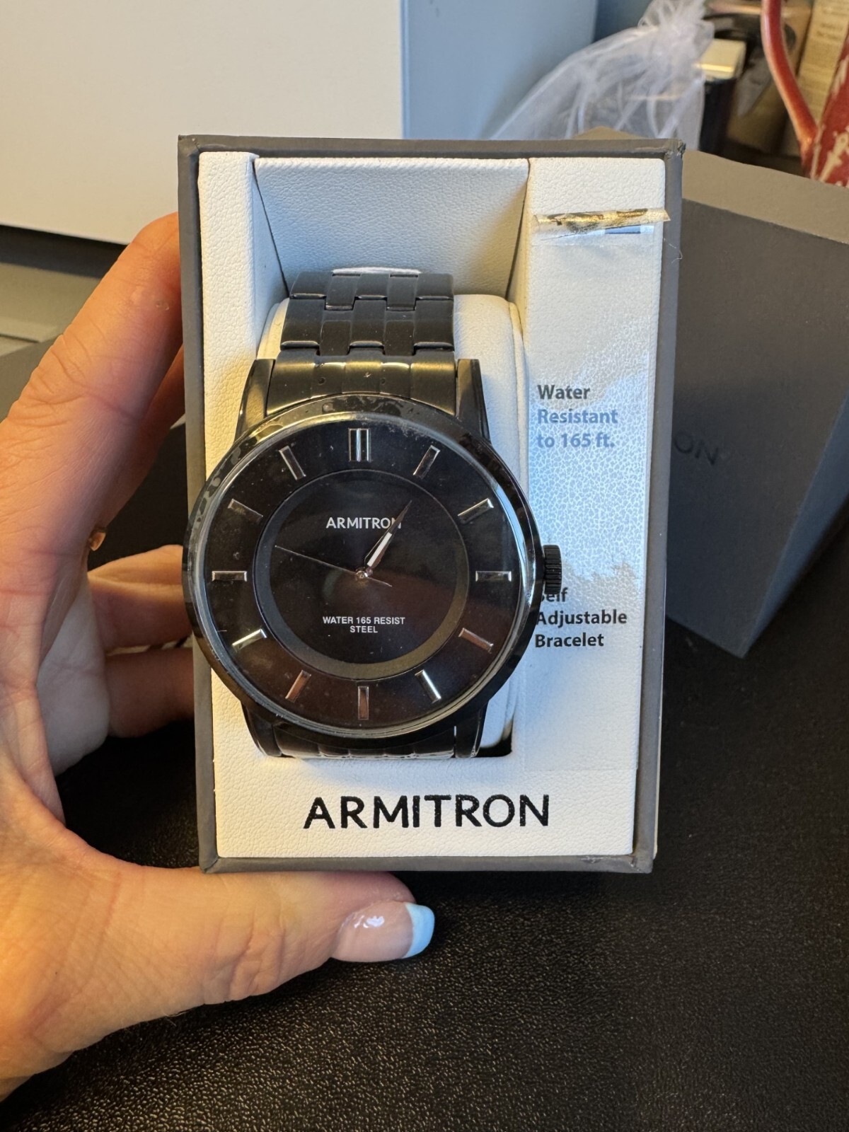 ARMITRON MENS WATCH BLACK 20/4962BKTIWM, NEW WITH TAGS