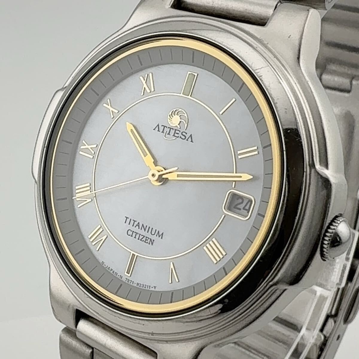 Citizen 7871-H14088 JDM Mens Solar Wristwatch Titanium Unk CaseSize 15.5-16.0cm