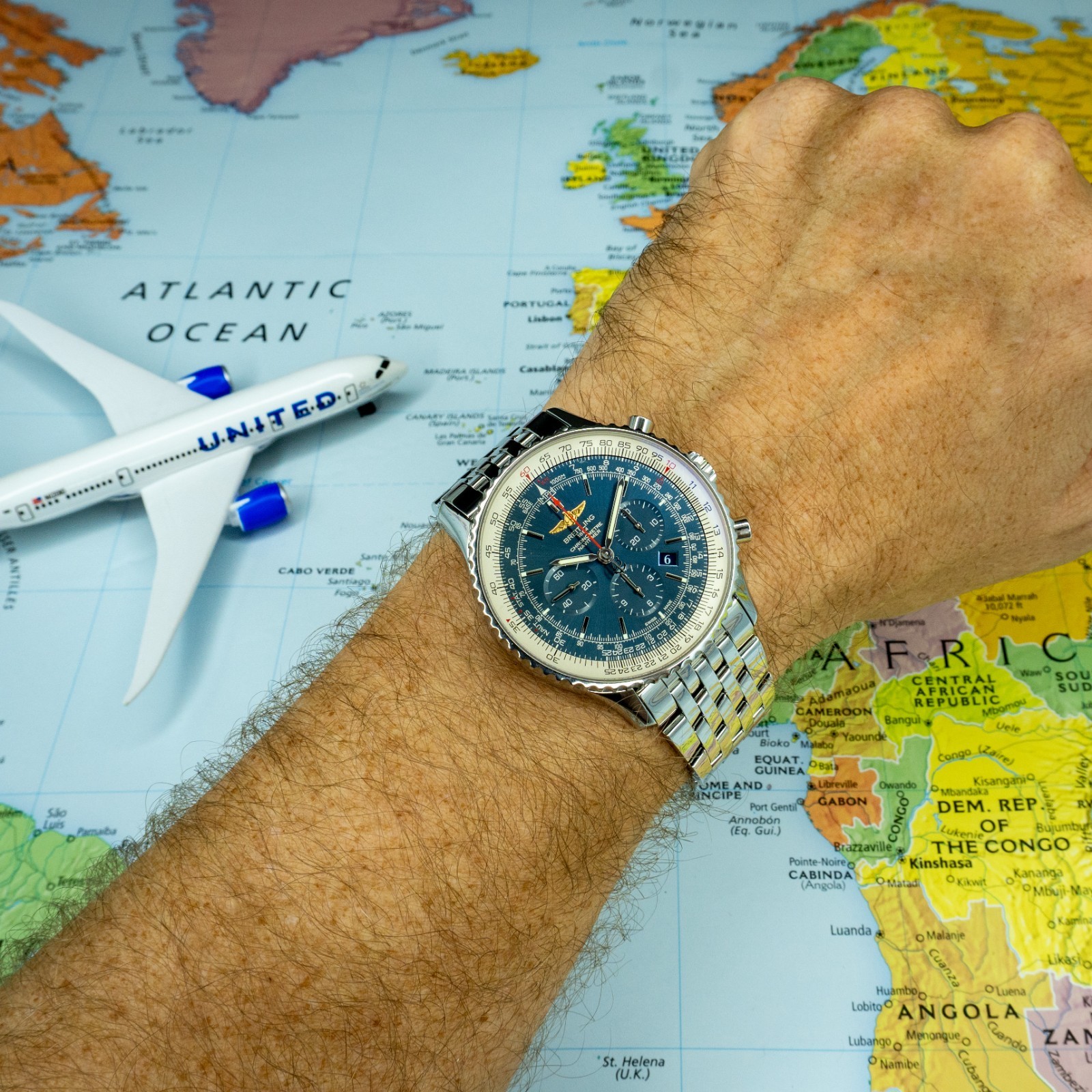 Breitling Navitimer 01 | Ref AB012721/C889 | 46 | Aurora Blue | Steel | Full Set