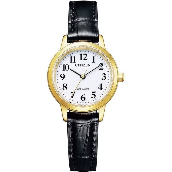 CITIZEN COLLECTION EM0932 10A Solar Watch Cowhide Black Yellow Gold Light Power