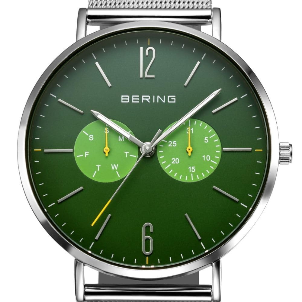 BERING Changes Ocean Forest Japan Limited Watch Green Dial 2 Straps 14240-509