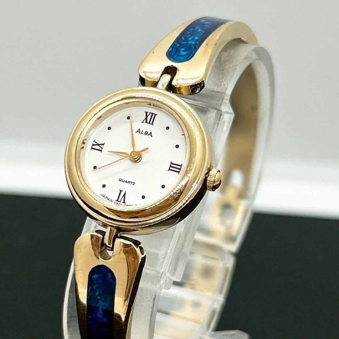Rare/Working Condition ✨ Seiko Alba Bangle Watch V401-019A