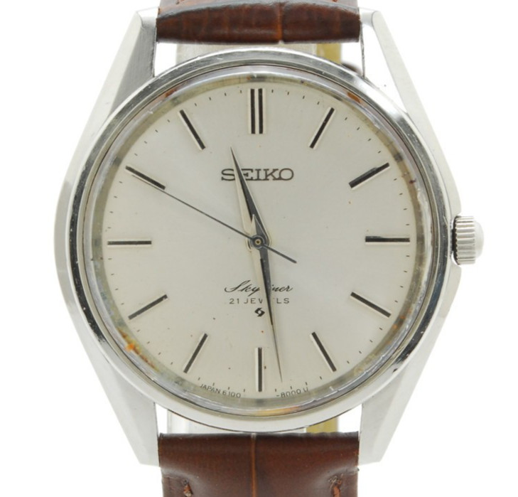 Seiko Skyliner 6100-8000 21 Jewels Mechanical Watch 1968 Suwa Seikosha genuine