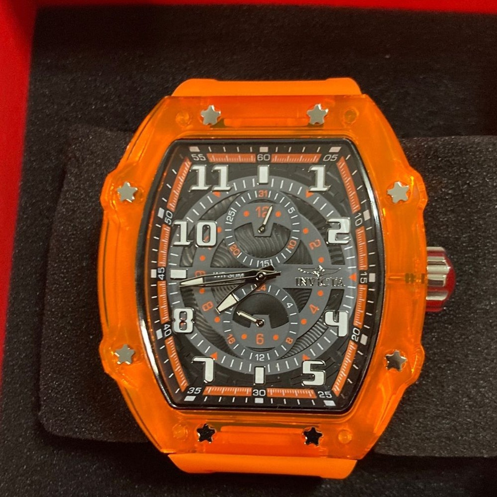 Invicta Racing Cyclone Men’s Watch – 48.5mm, Orange (48446)