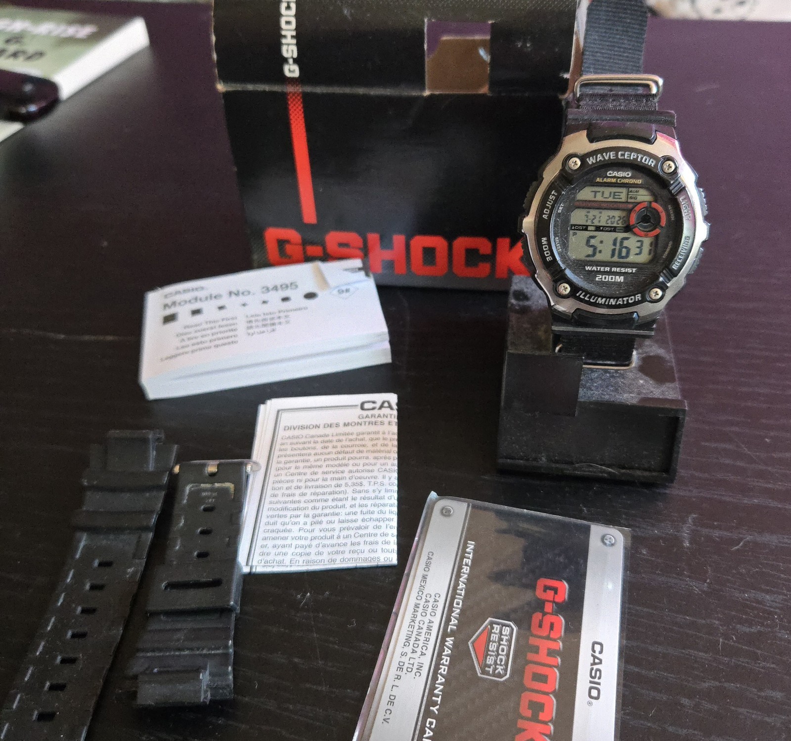 Casio Men’s Wave Ceptor with aftermarket adaptors and bonus nato strap