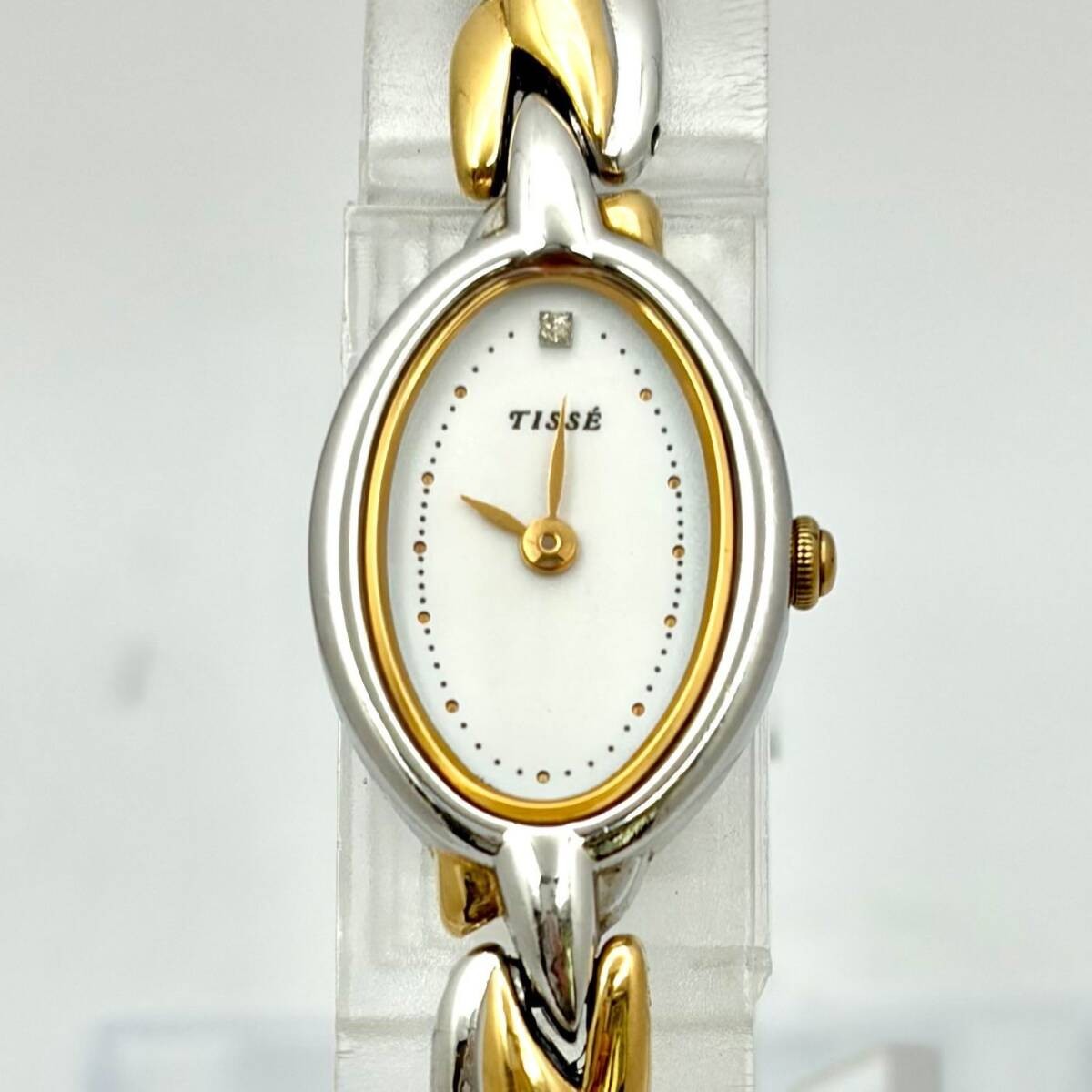 Excellent Condition New Battery SEIKO TISSE Ladies’ Watch 1P Diamond Oval 1F20 5