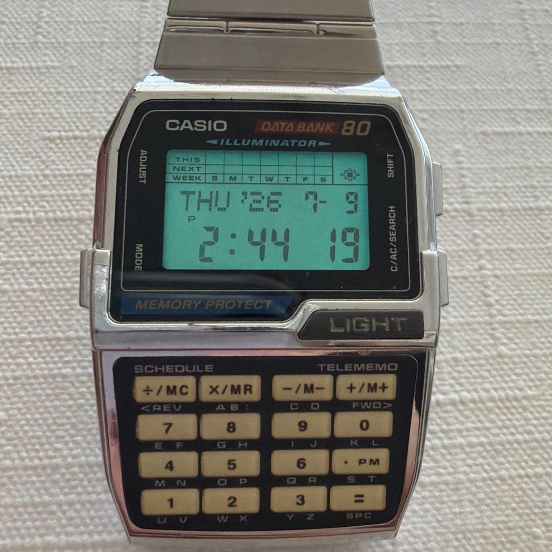Casio Data Bank DBC-810 Digital Calculator Watch Used