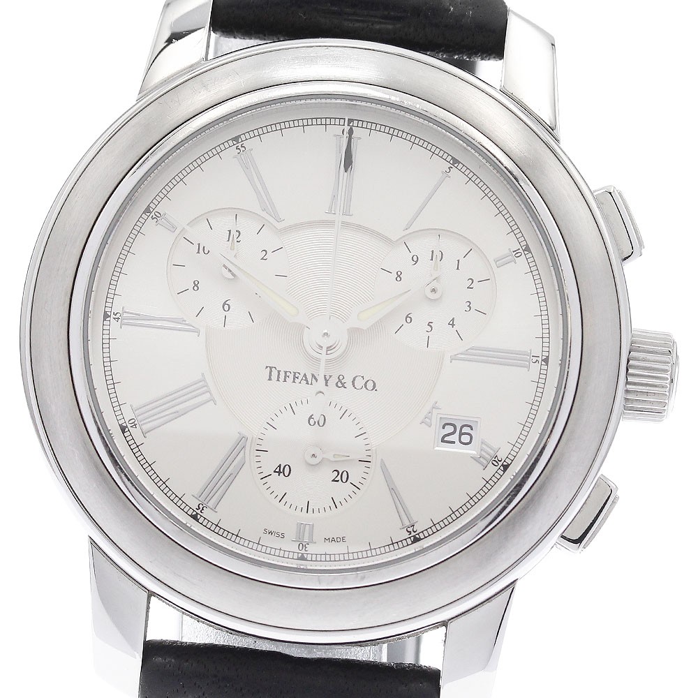 TIFFANY&Co. Mark round Chronograph Small Seconds Silver Dial Quartz Men’s_945104