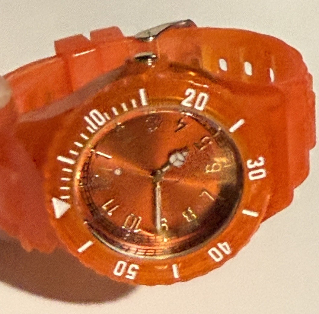 Orange Silicone Wrist Watch