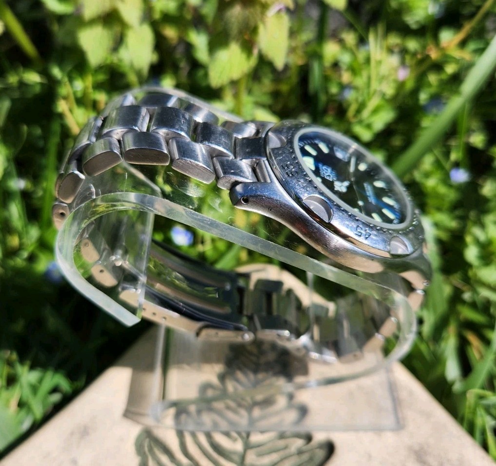 ESQ [Movado] E5066 100M Professional Diver Blue/Silver 37mm Men’s Watch Quartz!!