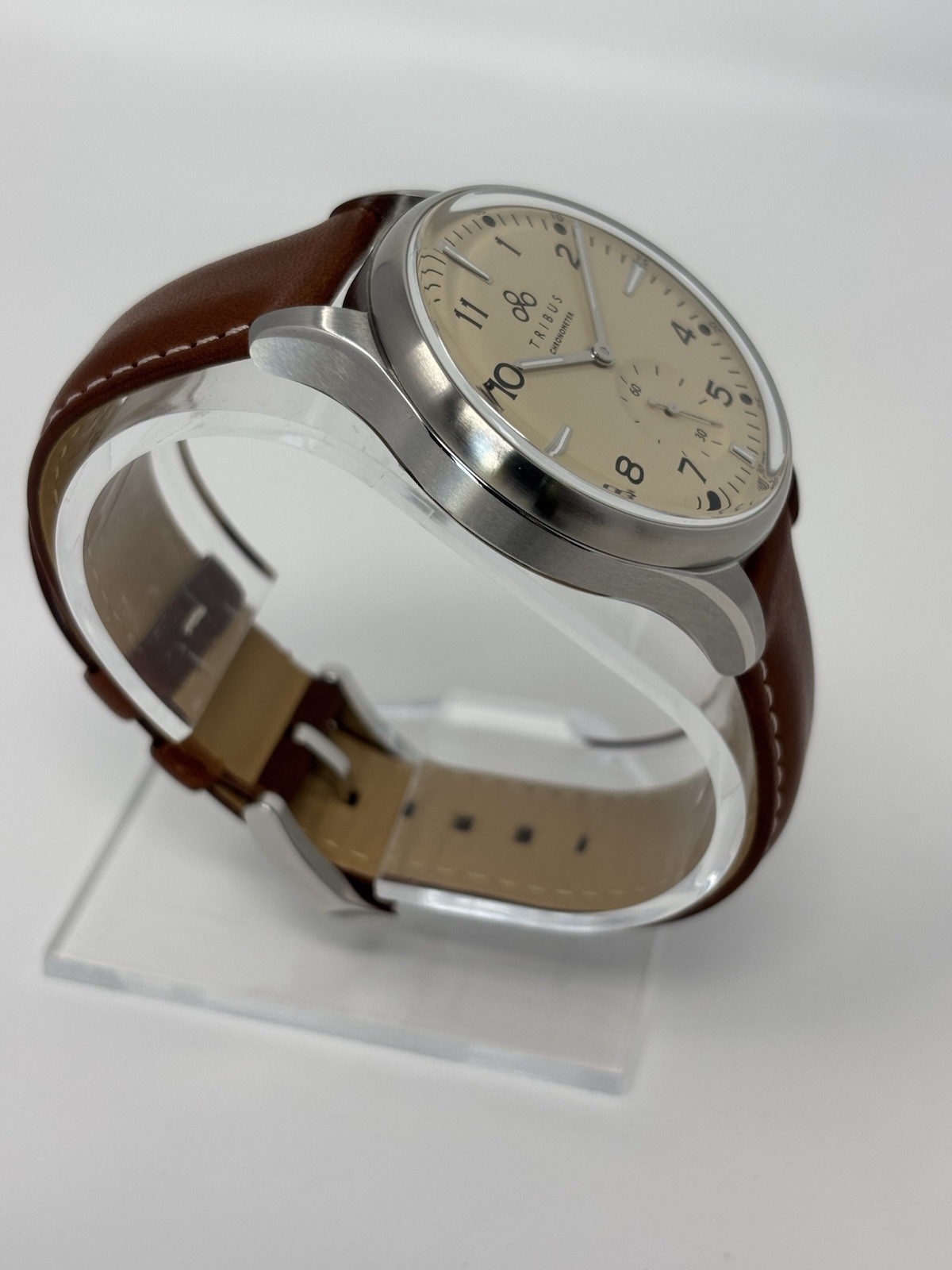 Tribus TRI-01 Small Second COSC Men’s Automatic Watch – Cream