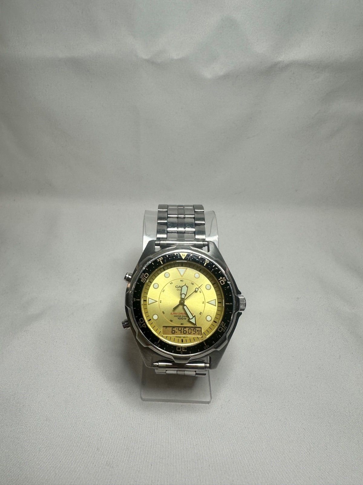 Vintage Casio AMW-320D Ana-Digi Diver Arnie Champagne Dial Module 1374 “Arnie”