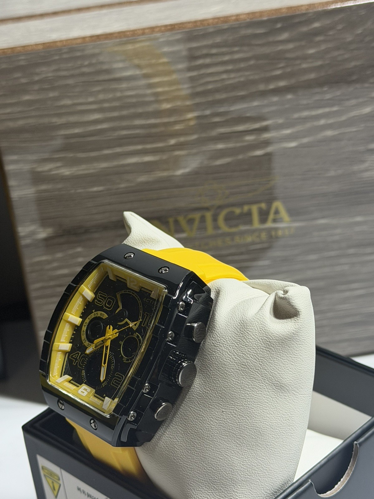 Invicta Activa X Digital Chrono Look 45mm Yellow Black ACW8109-003 New In Box