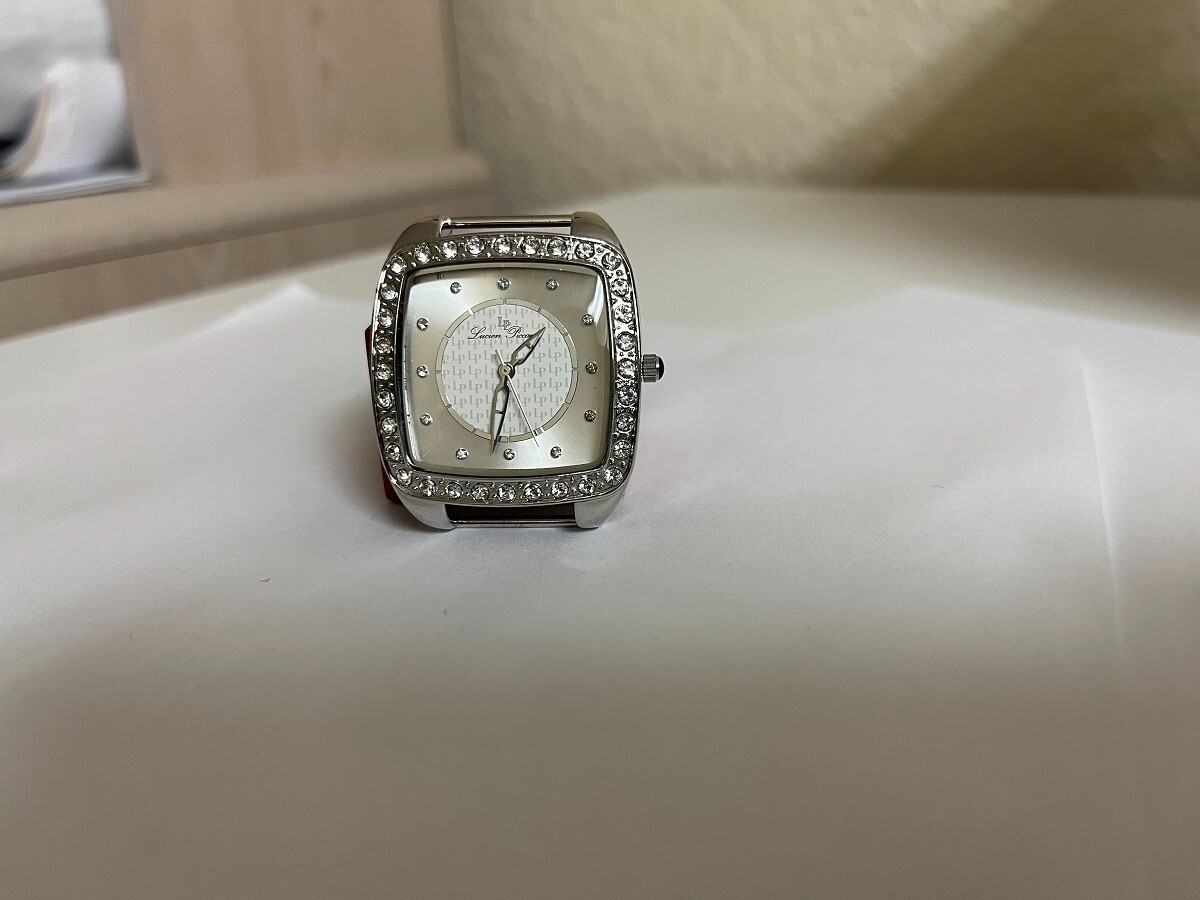 Lucien Piccard 28507INT Women’s White Swarovski Crystal LP Logo Dial Watch
