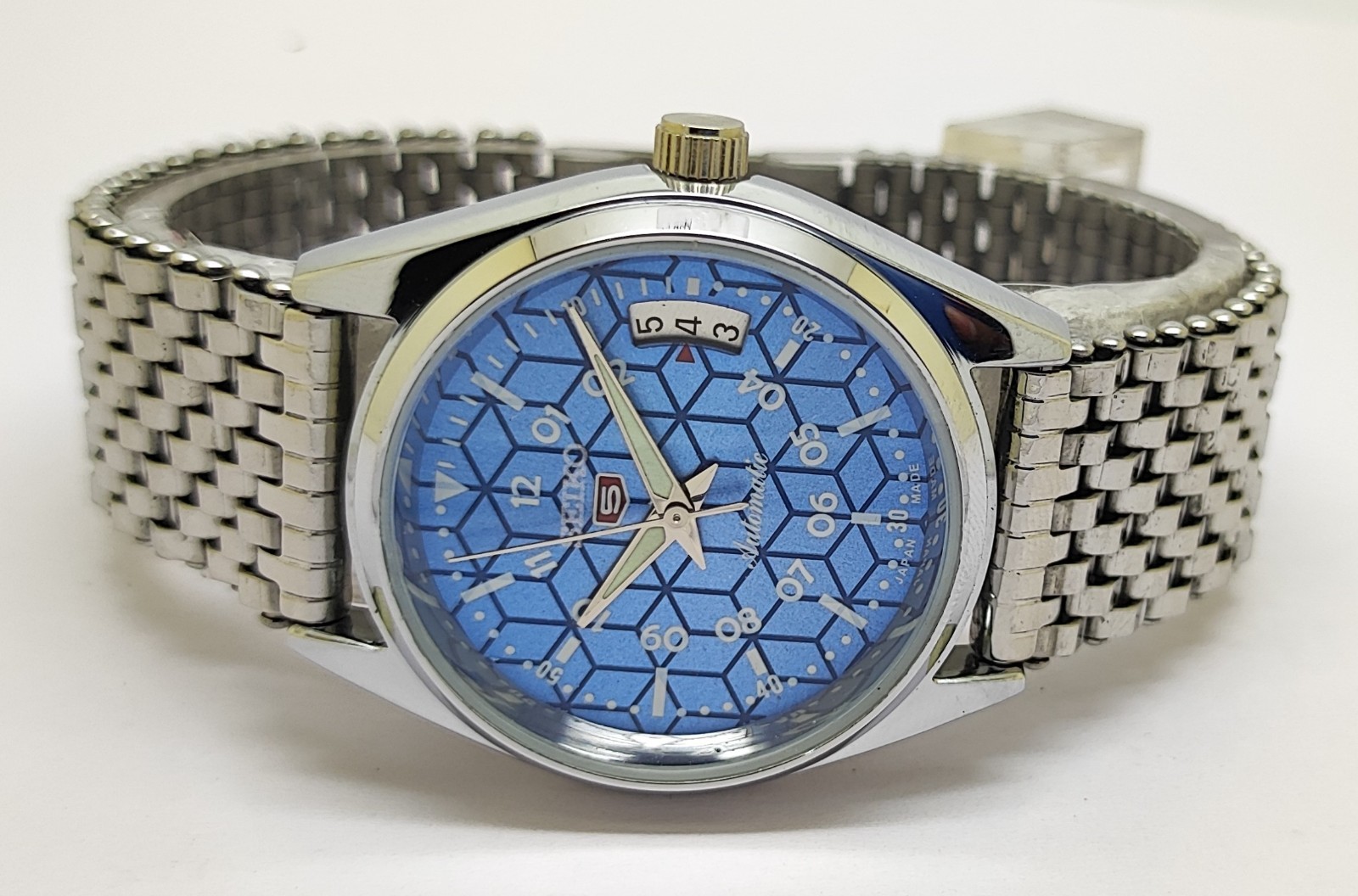 Refurbished Automatic Men’s Watch Day Date | Classic Vintage Style | Steel Strap