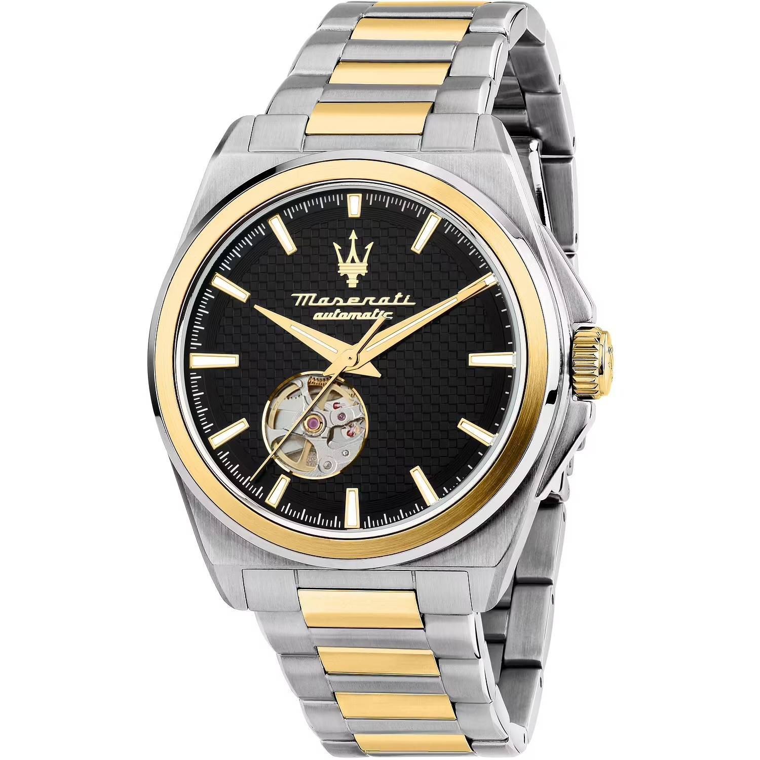Maserati Challenge Automatic Men’s Watch R8823152001 Gold Steel 44mm Black