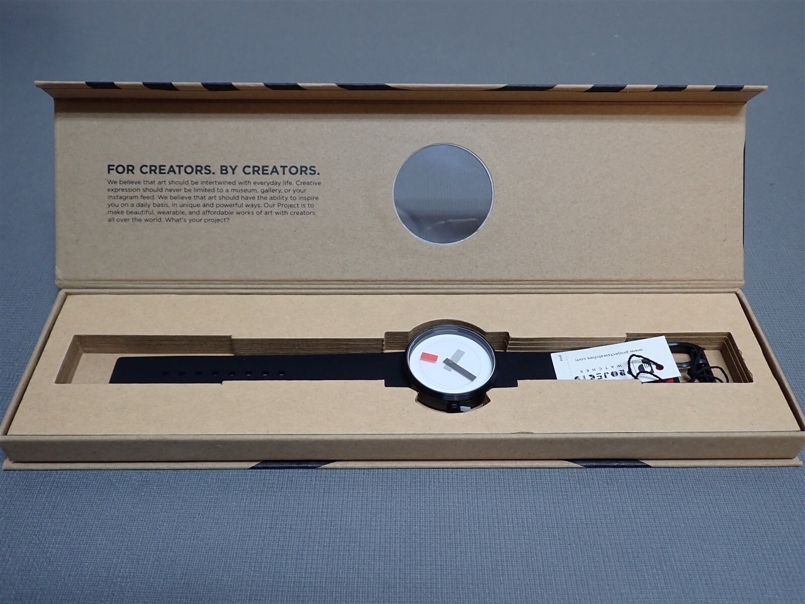 NEW Projects Watches PJT-7296RS Kazimir Red 37mm Black Silicone Band Watch