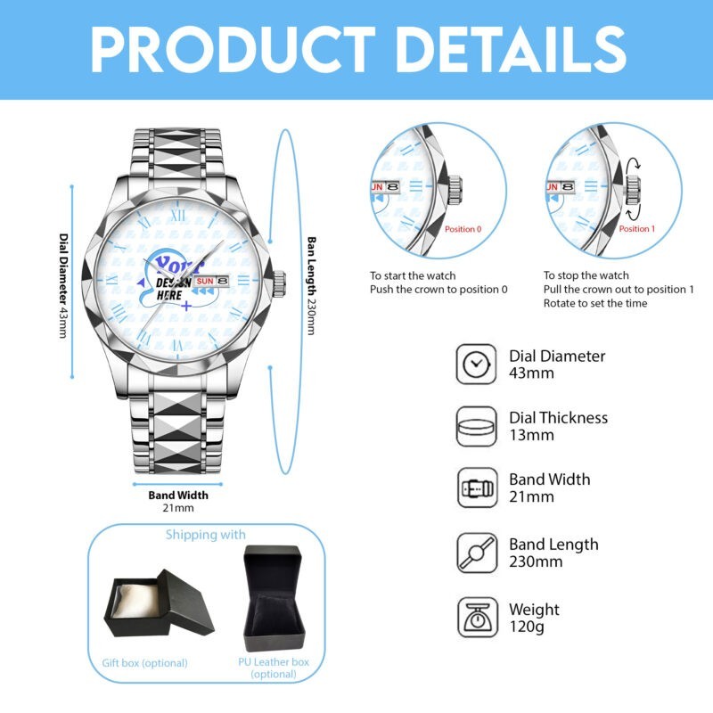 Personalized Fighter Pilot Watch Stainless Steel Aviation Gift for Men
