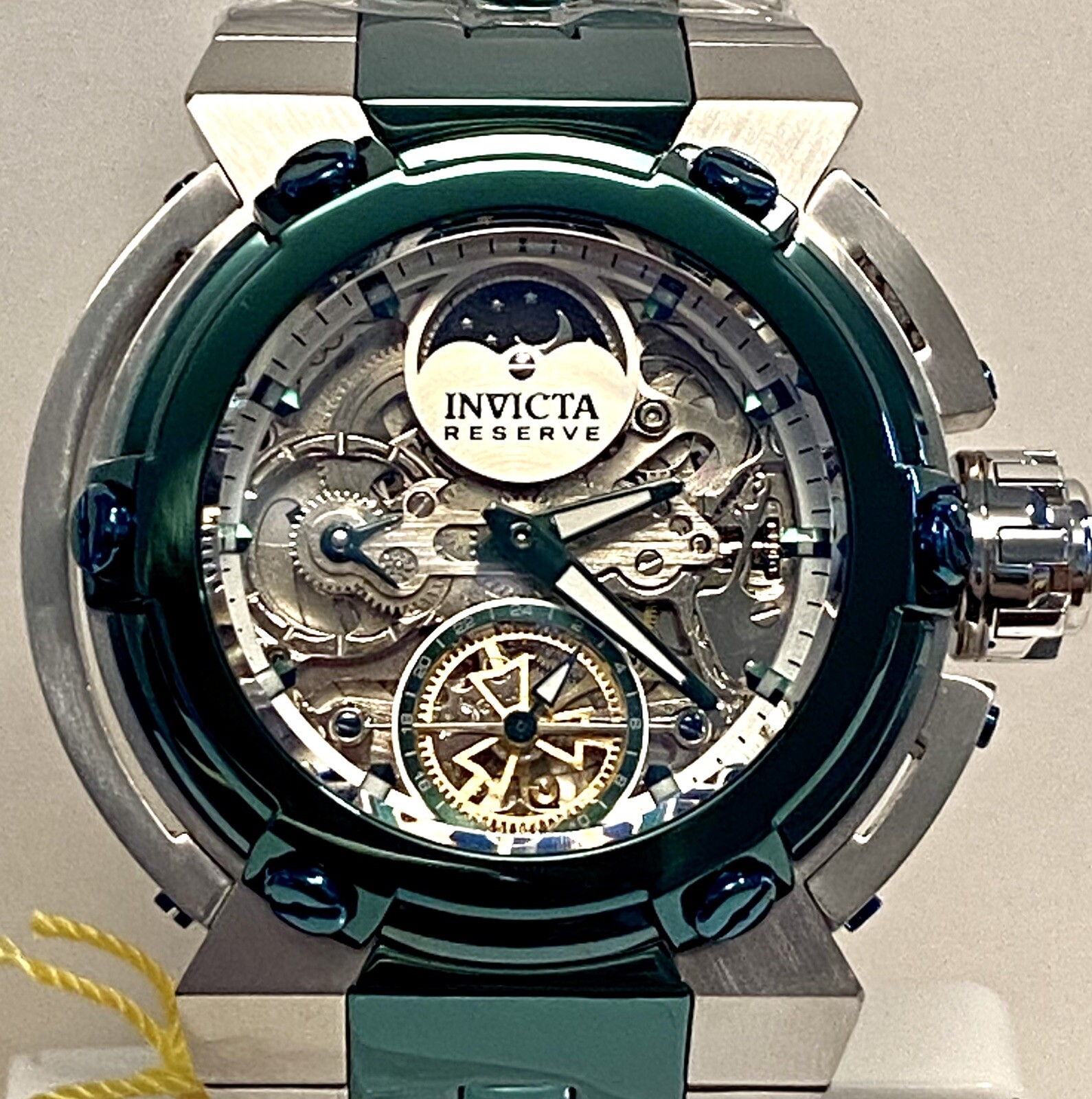 X-WING Auto | Green & Silvertn Bracelet | Day/Night, DUAL TIME | Invicta Watch