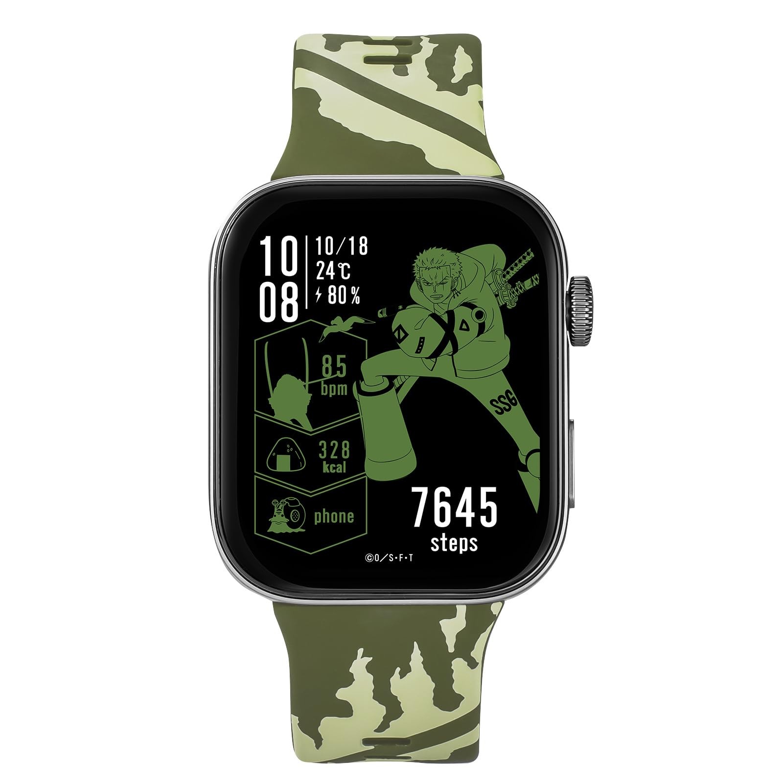 GARRACK One Piece Zoro HUC-OP-FT3-Z quartz AMOLED green dial mens watch JapanJP