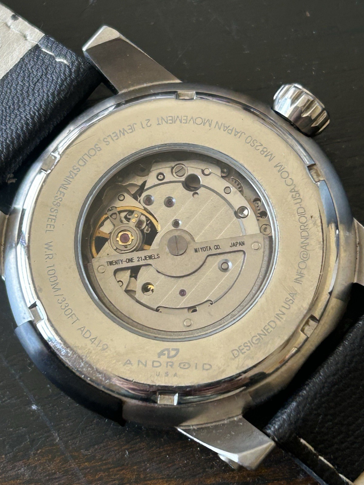 Android USA Automatic Men’s Wristwatch 21 Jewels 100M/330ft 45.5mm