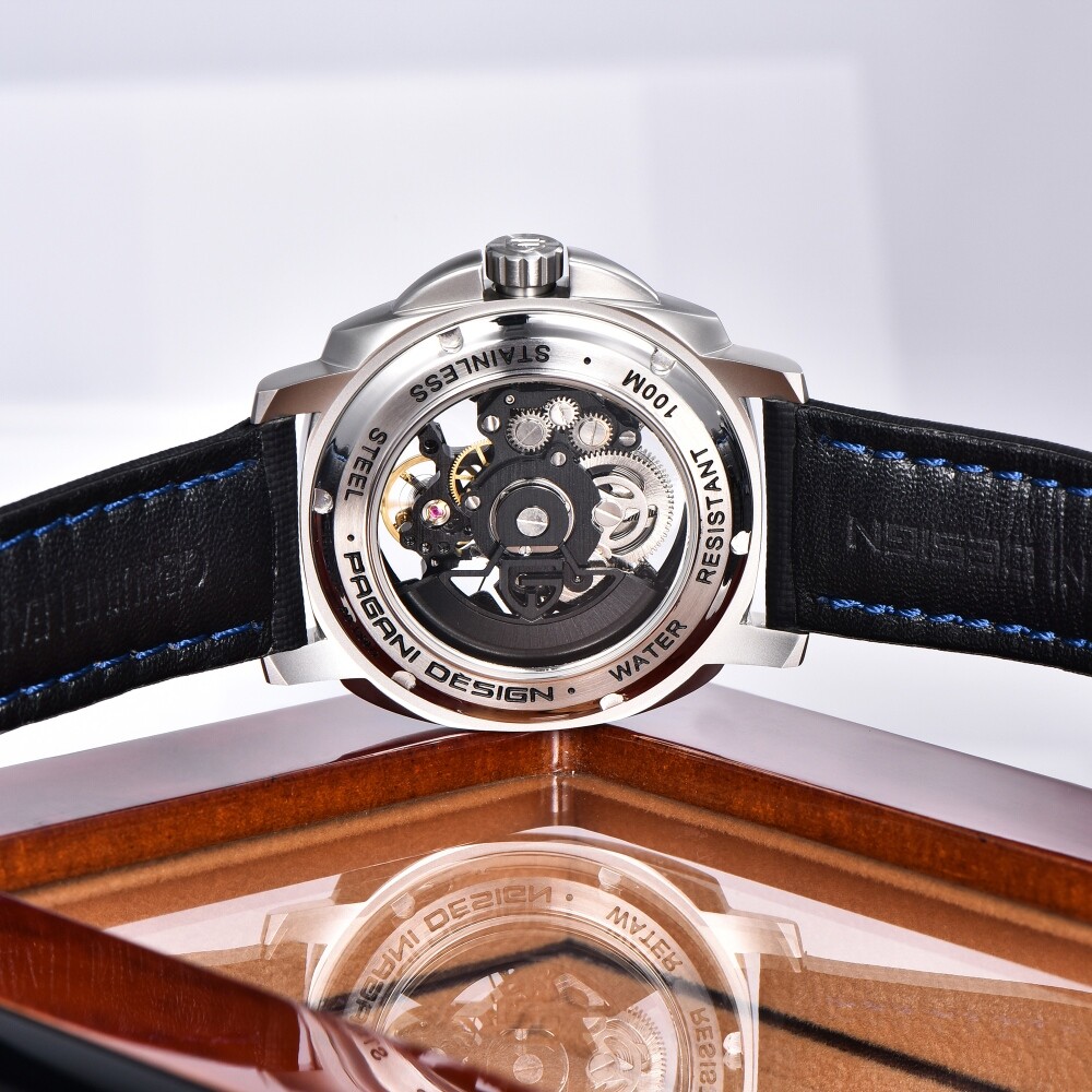 Men’s Automatic Mechanical Watch 100M Waterproof Sapphire Glass Luminous Hollow