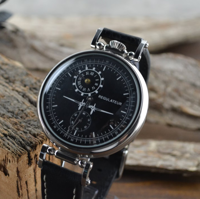 Watch Regulator Molniya Mechanical PILOT Wrist Aviator Russian Men USSR Molnja