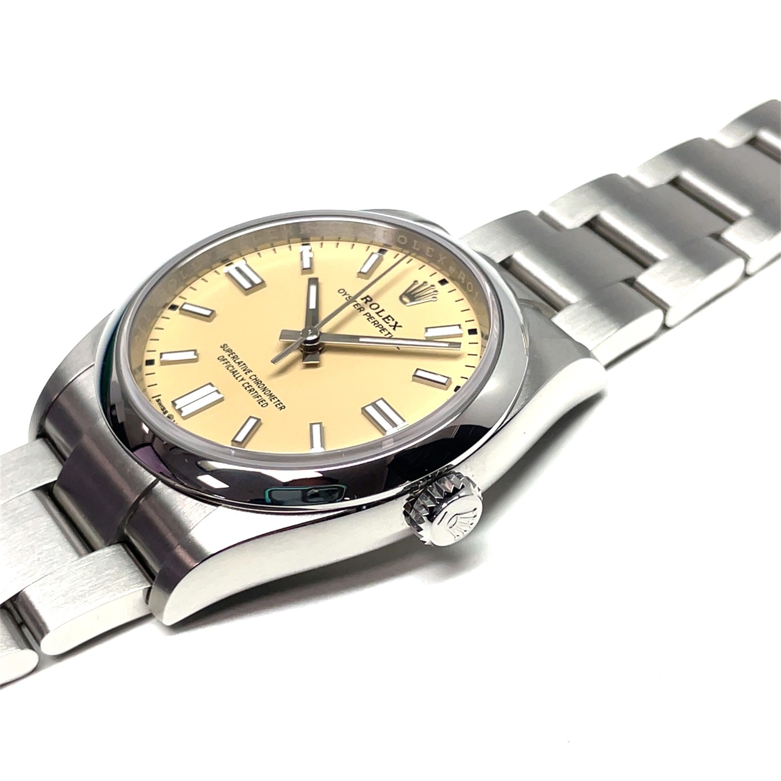 Rolex Oyster Perpetual Automatic 36mm Beige Dial Watch 126000 Oystersteel
