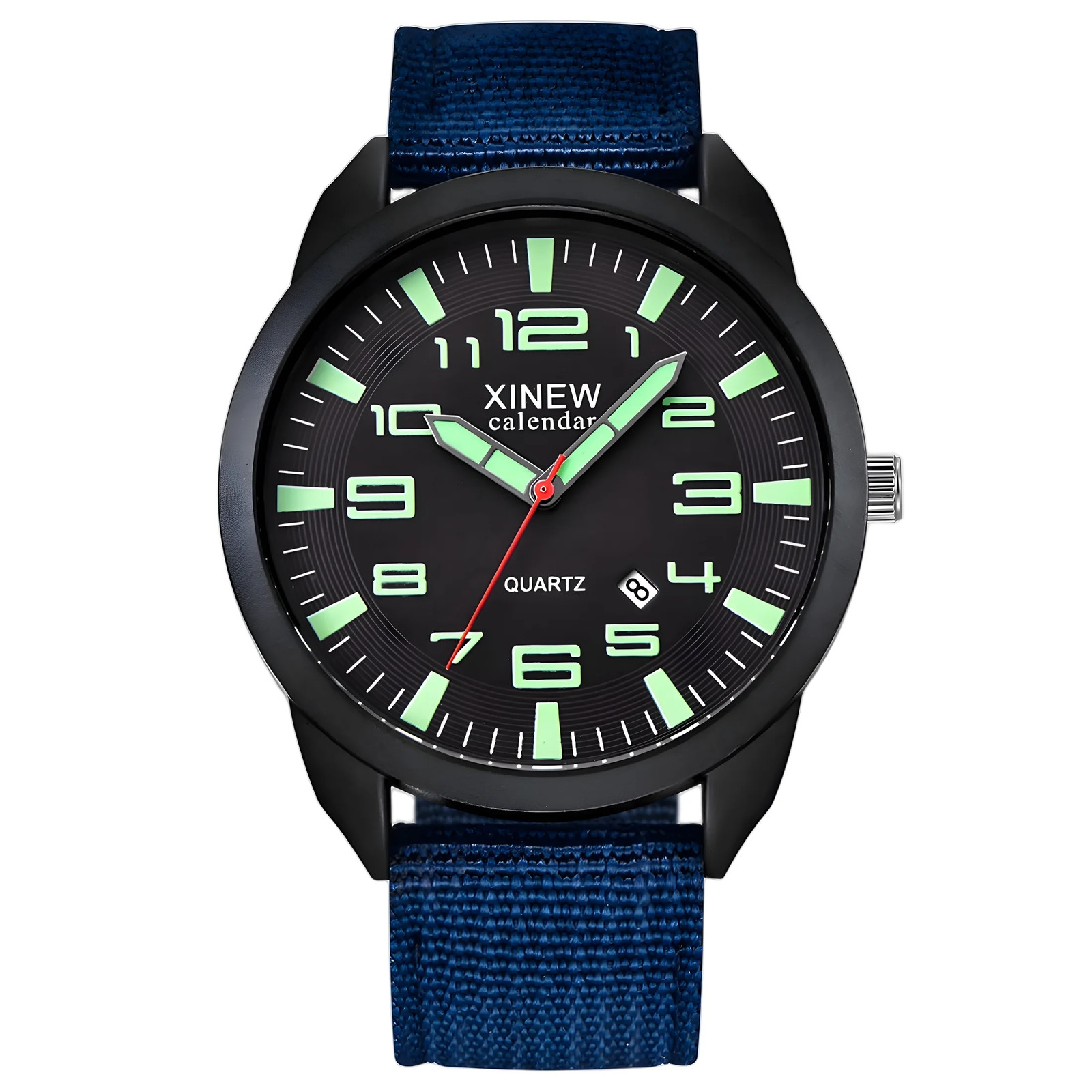 Men’s Quartz Analog Watch Nylon Strap Business Casual Sport Wristwatch