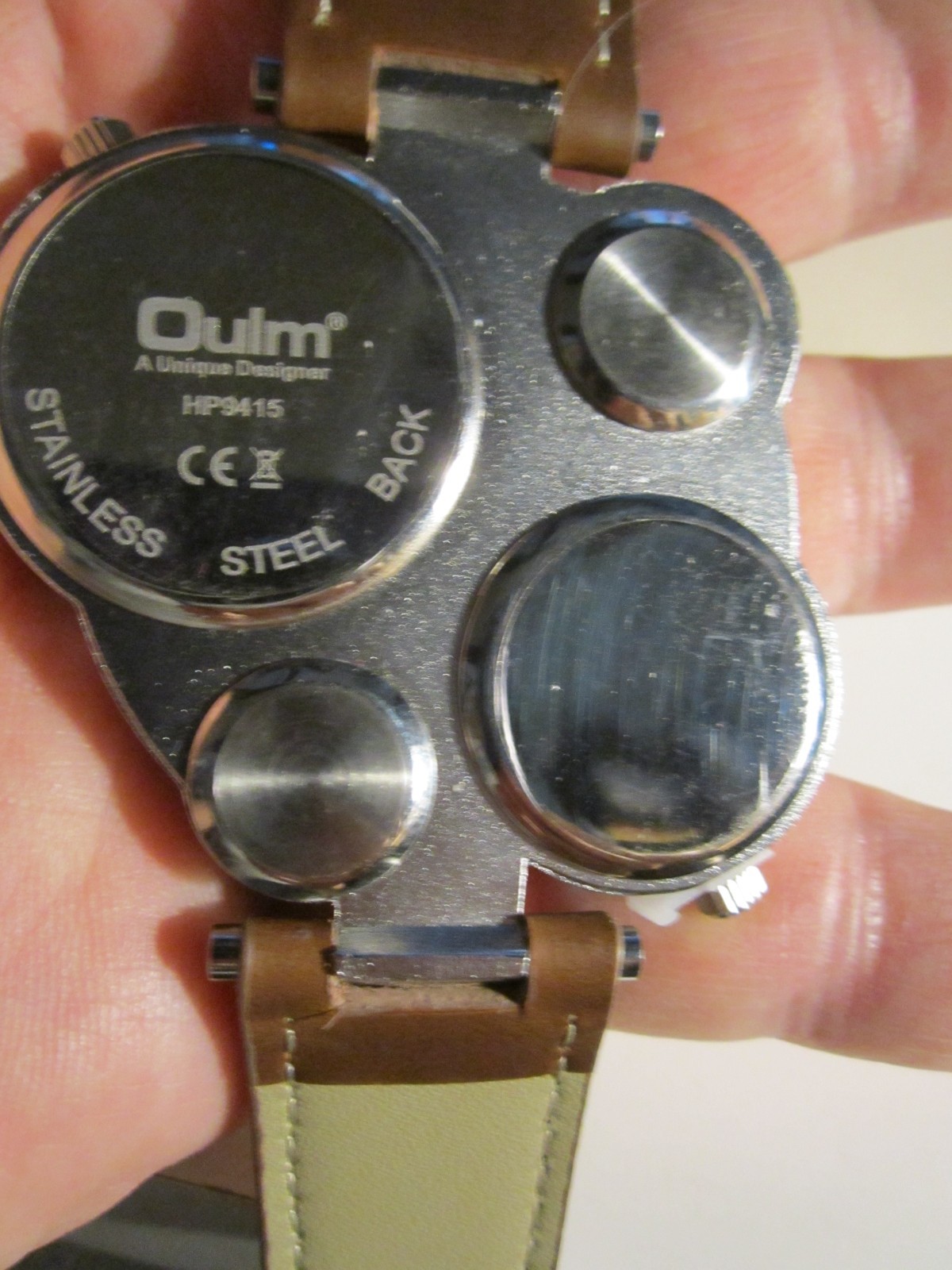 OULM WATCH MULTIPLE DIALS – TWO CLOCKS ONE COMPASS ONE CELSIUS GAUGE 9″ – OFC-W
