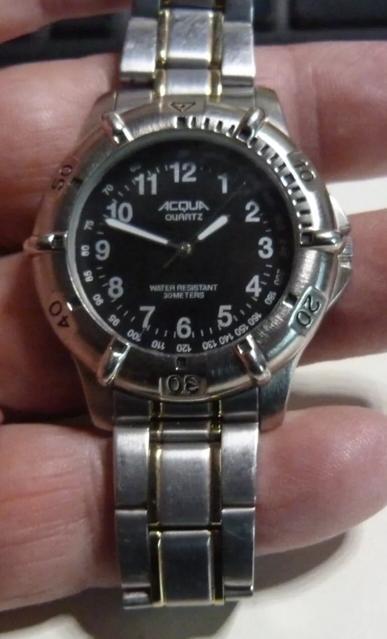 Men’s quartz, Watch Battery Operated Water Resistant 30 Meters Acqua