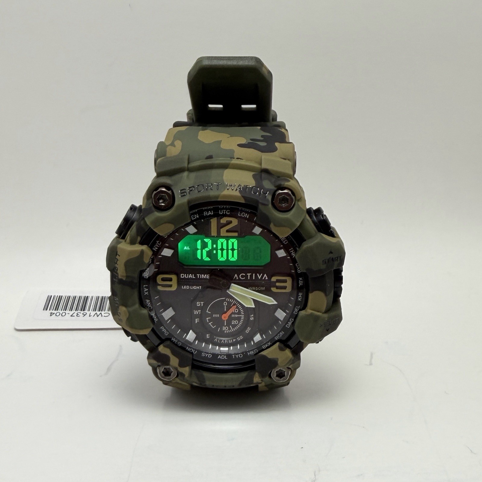 Invicta Activa BlackOps Digital Men’s Watch 56mm Camo Green ACW1637-004