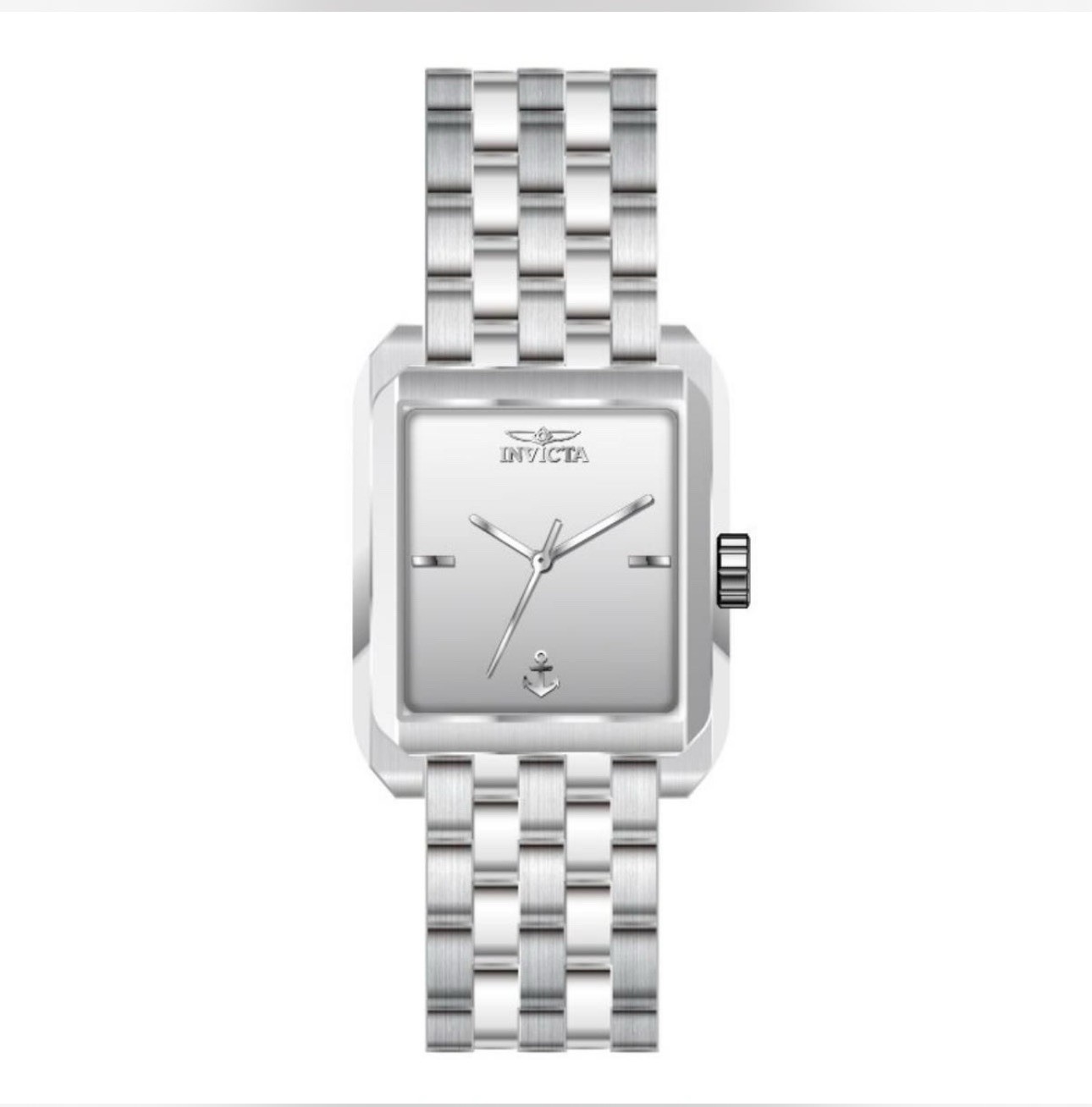 Invicta Ocean Voyage Quartz Dress Watch Silver Dial Stick Indexes Bracelet