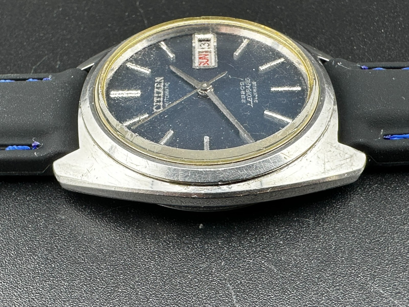 Citizen Leopard 28800 Men’s Automatic Blue Dial Day Date 26 Jewels 36mm 4-770153