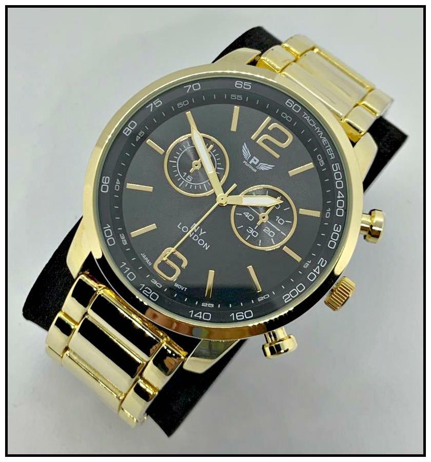 Men’s CLASSY ELEGANT DIVER Round Gold LUXURY Designer Fashion WRIST WATCH 48mm