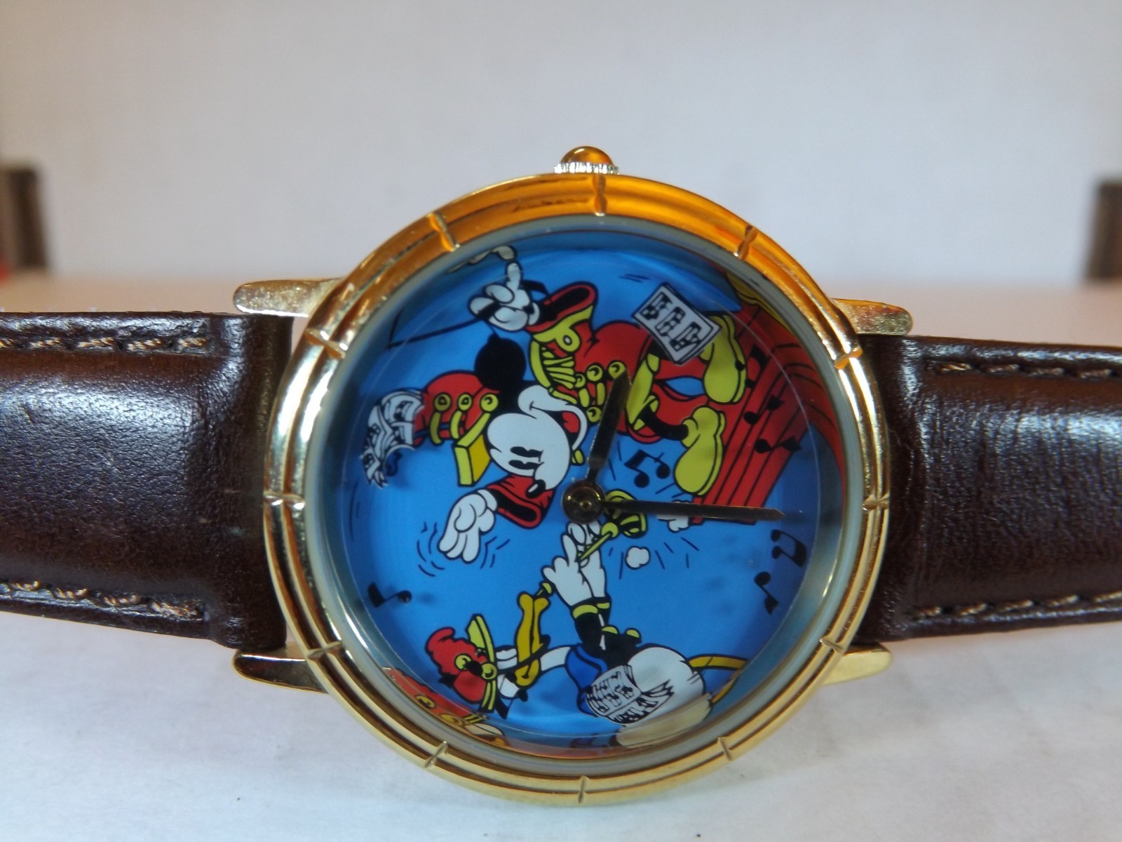 Disney Mens Vintage Mickey Mouse Watch (Band Leader)-(Donald Duck)-Music-HTF-New
